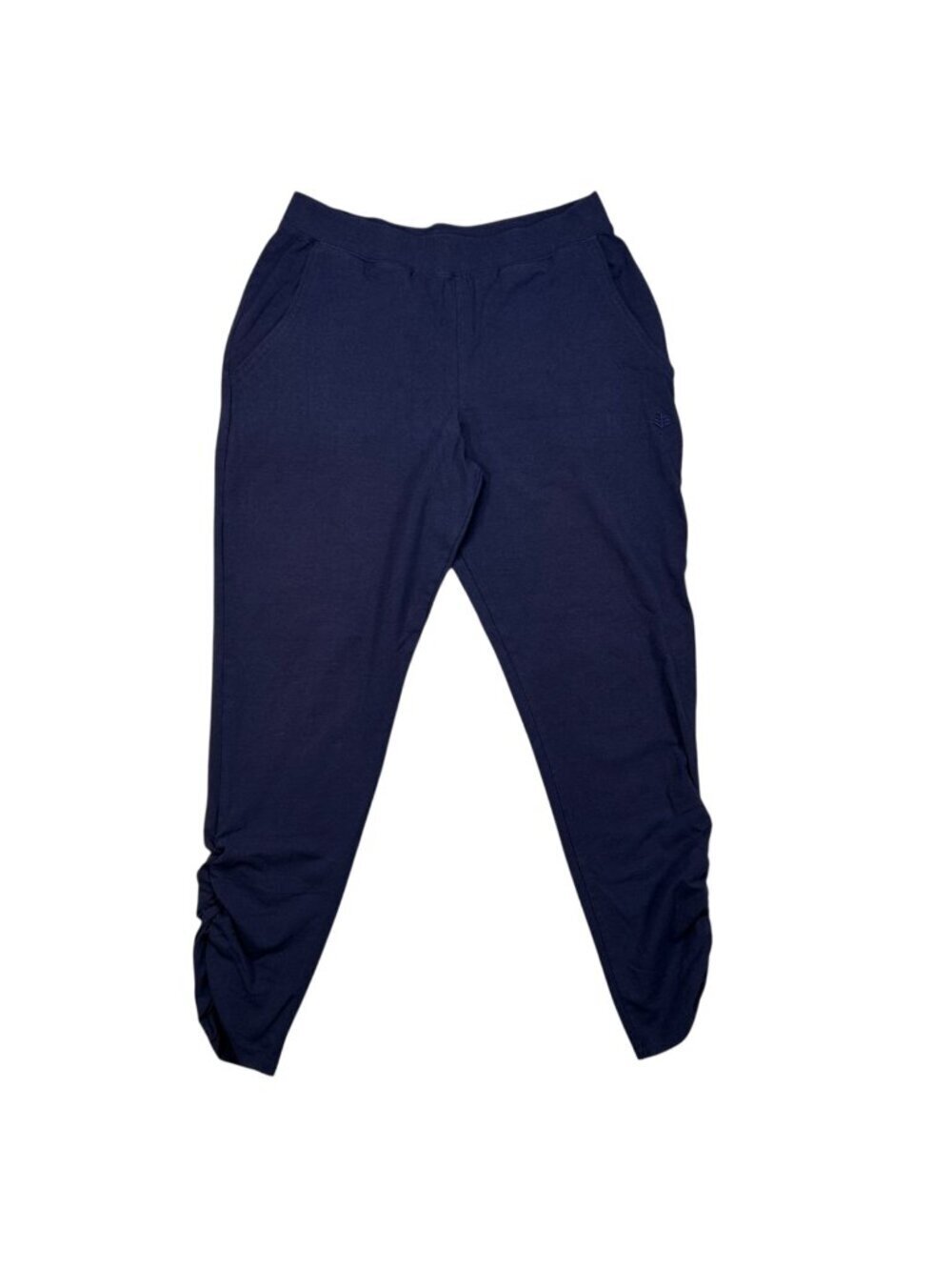 Coolibar UPF 50 Small Women Pant Blue Cinched Ankle Outdoors Hiking Beach Game
